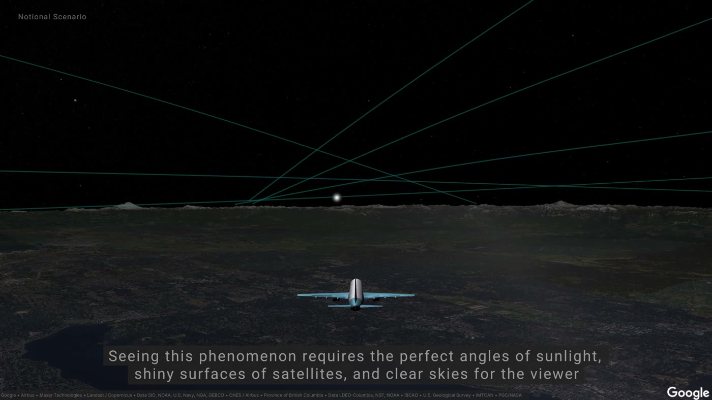 Satellite FlaringのDVIDS公式映像 約31秒地点