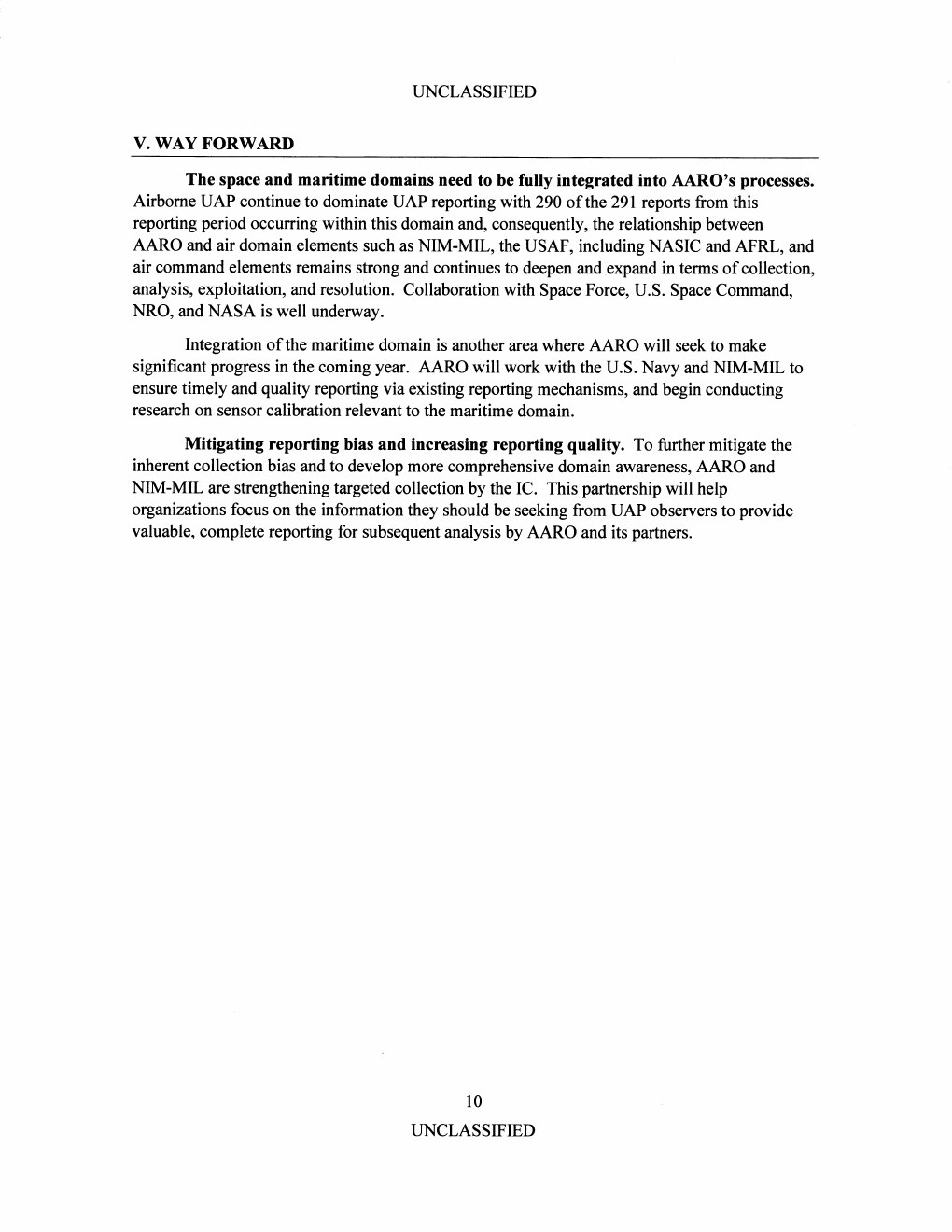 FY2023 UAP年次報告公式PDFの11ページ