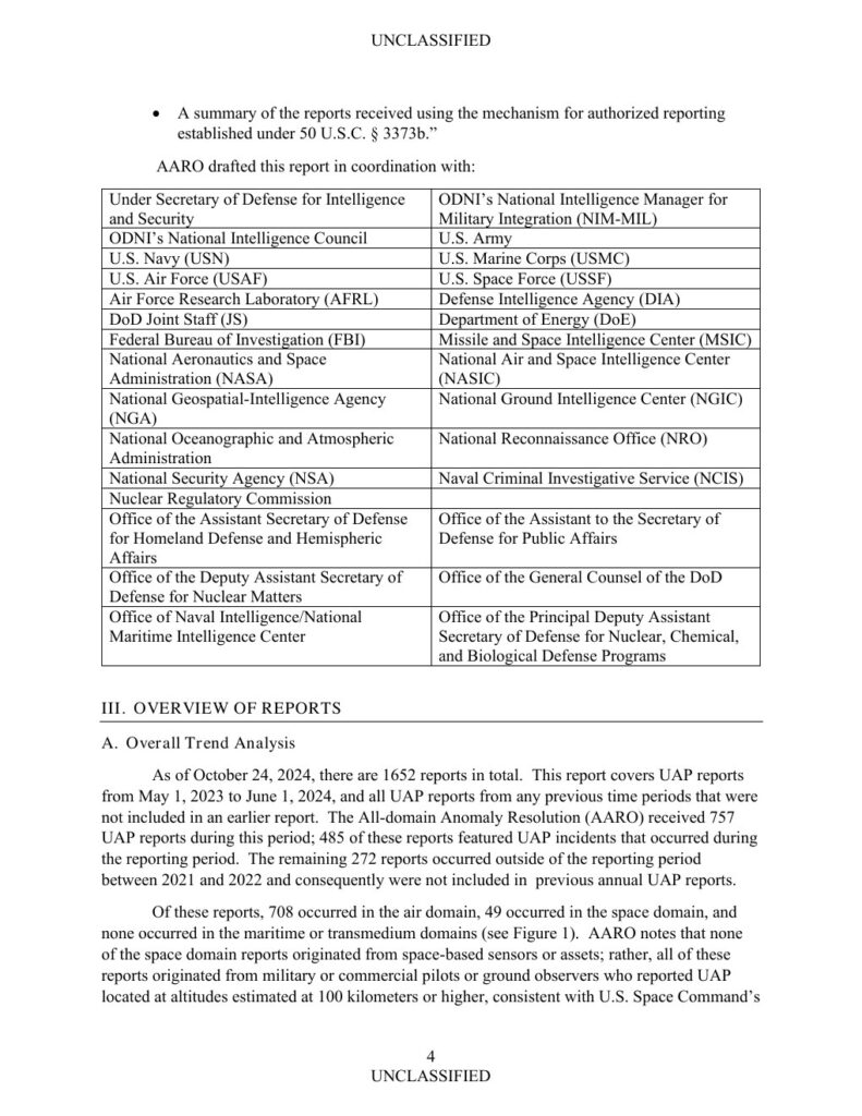 FY2024 UAP年次報告公式PDFの5ページ