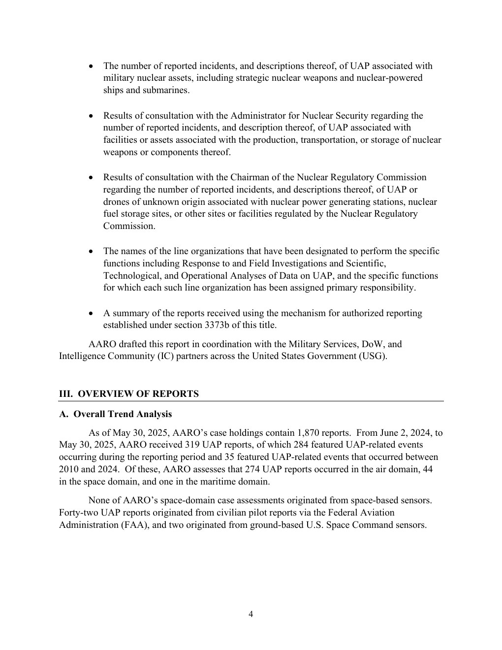 FY2025 UAP年次報告公式PDFの5ページ