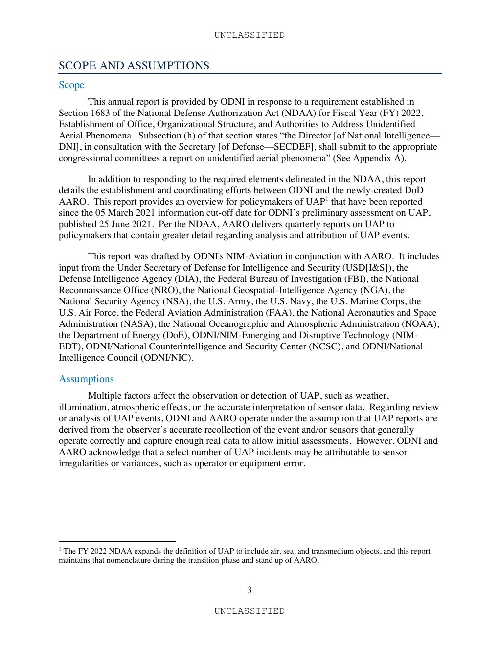 2022 UAP年次報告公式PDFの4ページ